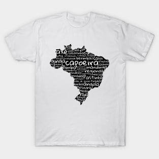 capoeira words black & white T-Shirt